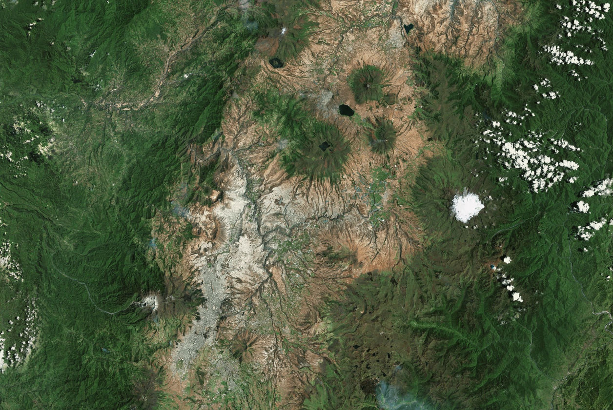 Vista satelital de territorio